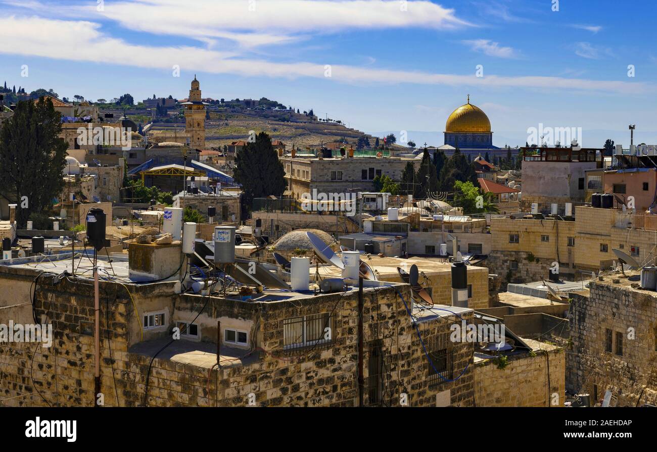 Old city mount of olives aerial hi-res stock photography and images - Alamy