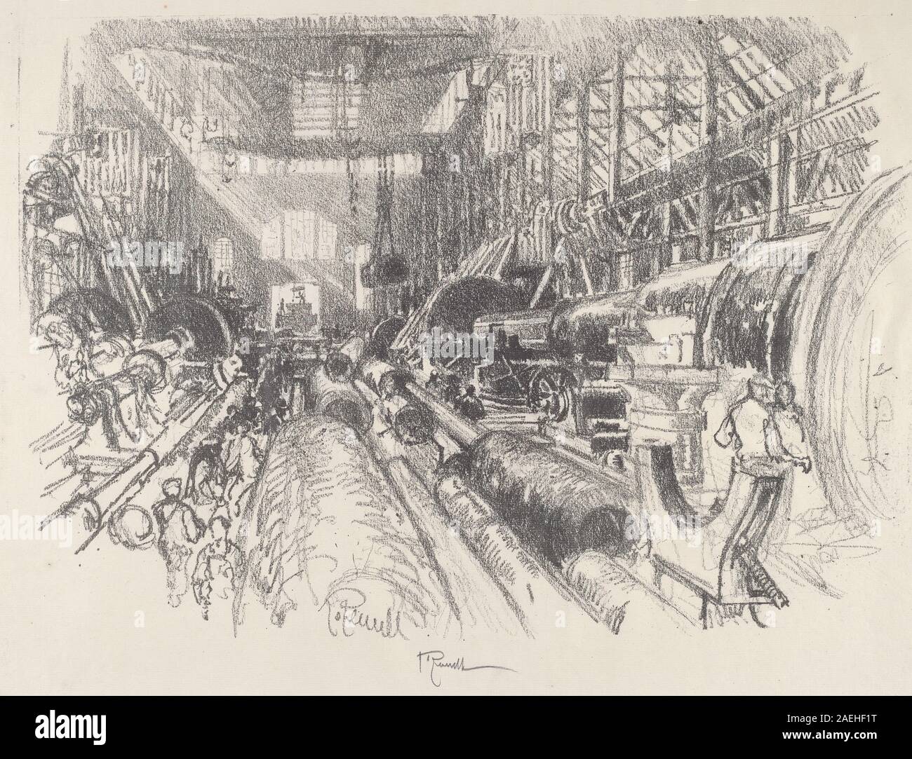 Joseph Pennell, The Biggest Lathe in the World, 1917 The Biggest Lathe