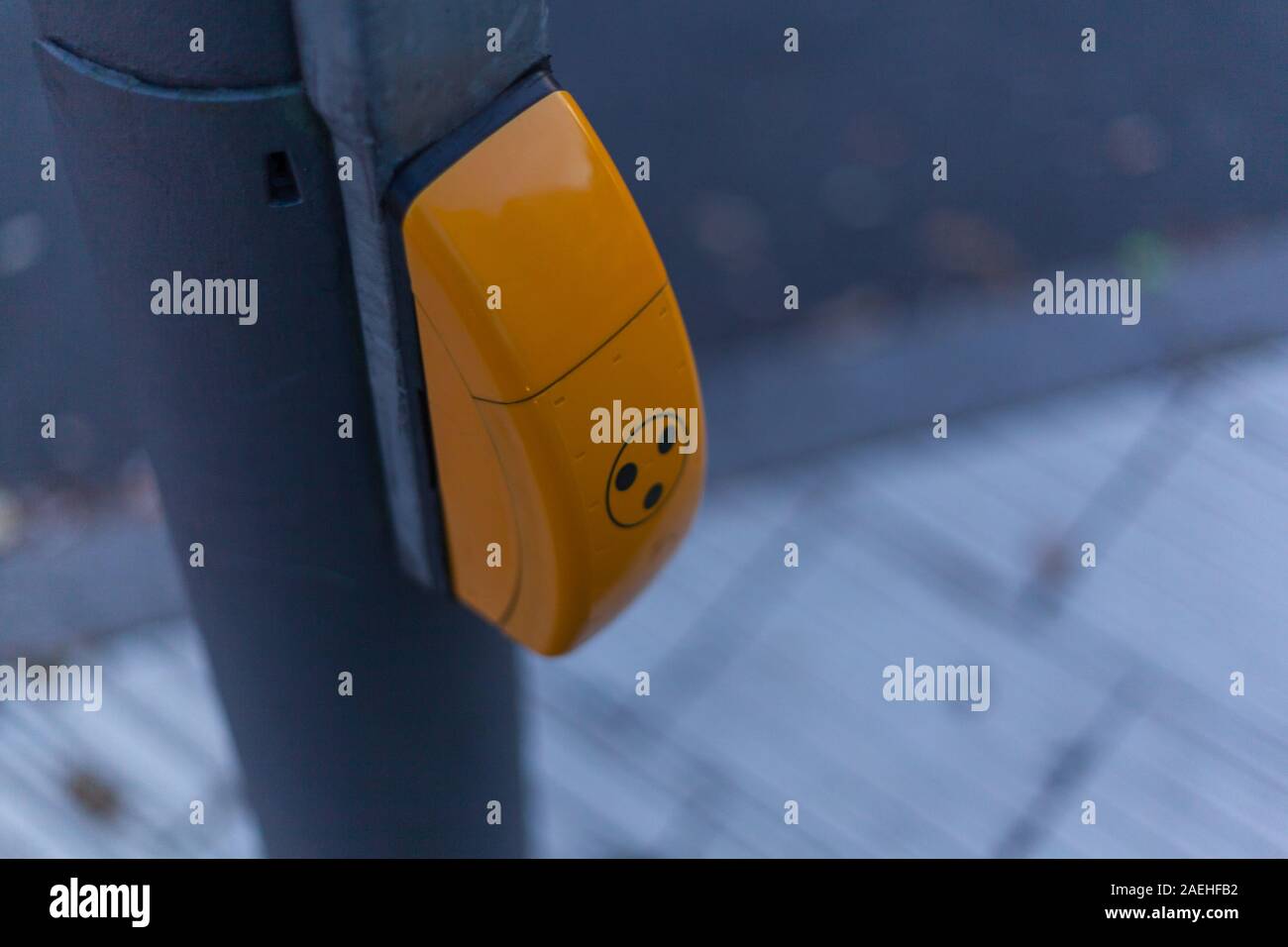 Traffic light switch for pedestrian crossing and guidance system in Berlin Stock Photo Alamy