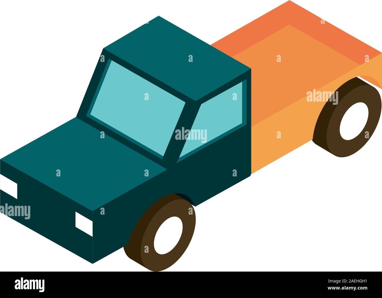 transport pickup vehicle isometric icon vector illustration Stock ...