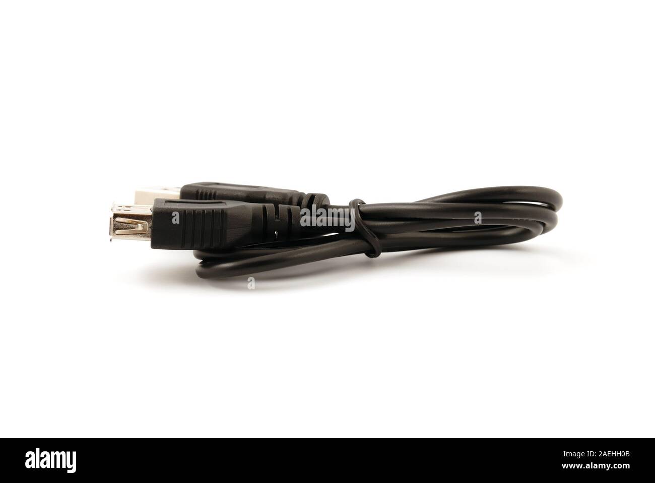 USB (Universal Serial Bus) connectors, cable. Isolated on white background Stock Photo Alamy