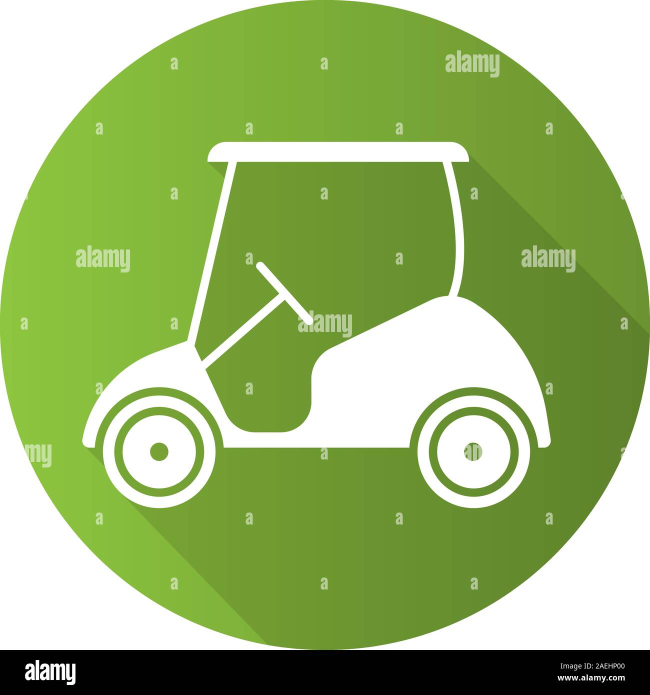 Golf Cart Flat Design Long Shadow Icon Vector Silhouette Symbol Stock Vector Image Art Alamy