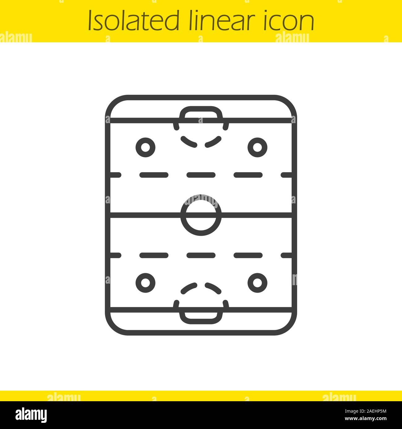 Ice hockey rink linear icon. Thin line illustration. Hockey stadium ...