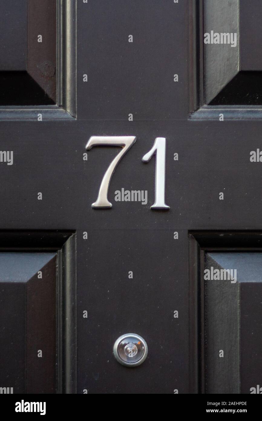 House number 71 Stock Photo