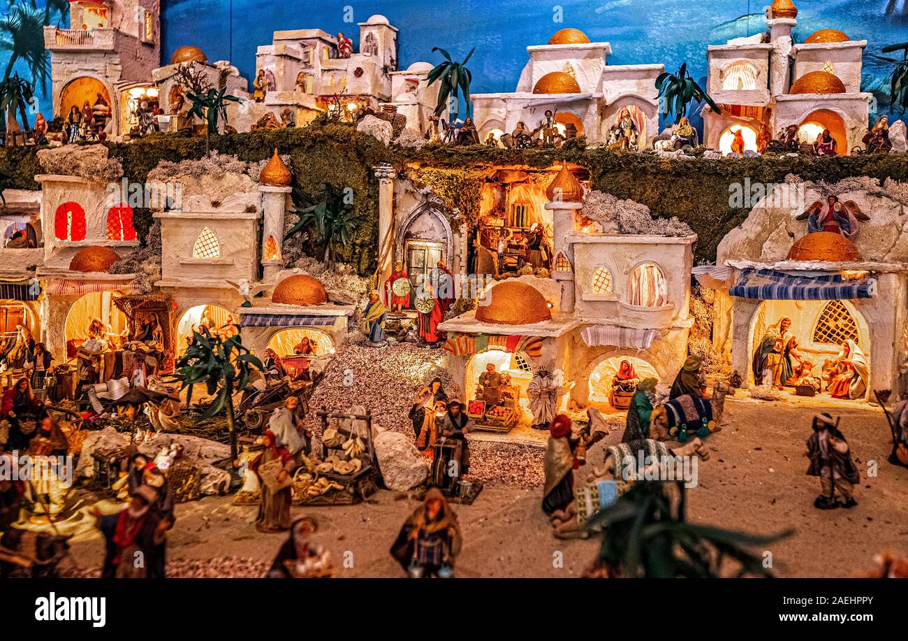 Christmas Decoration Crib Stock Photo Alamy