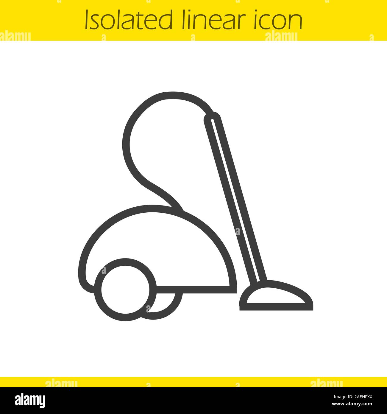 Vacuum cleaner linear icon. Thin line illustration. Sweeper contour ...