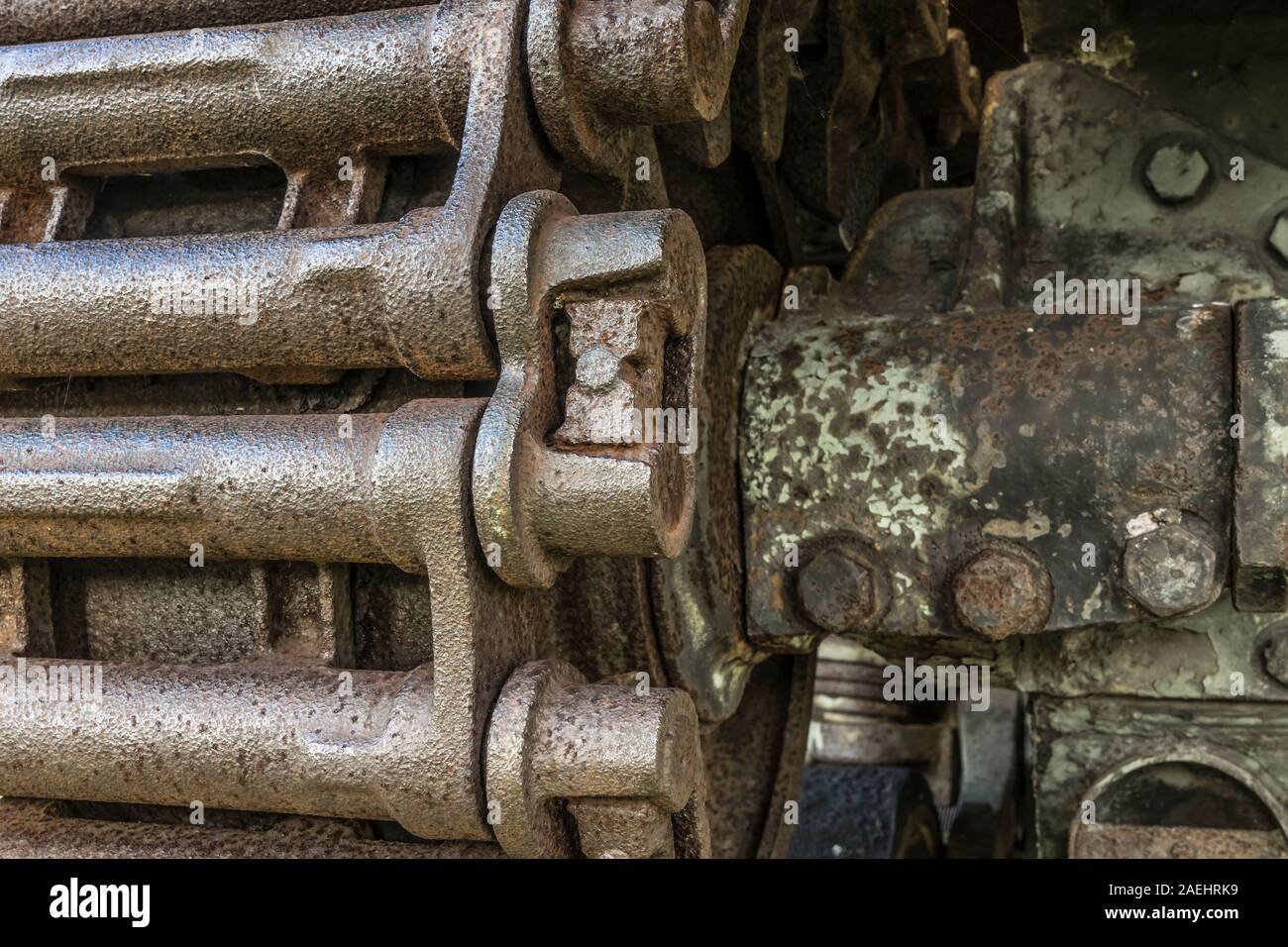 Detail of a caterpillar drive Stock Photo Alamy