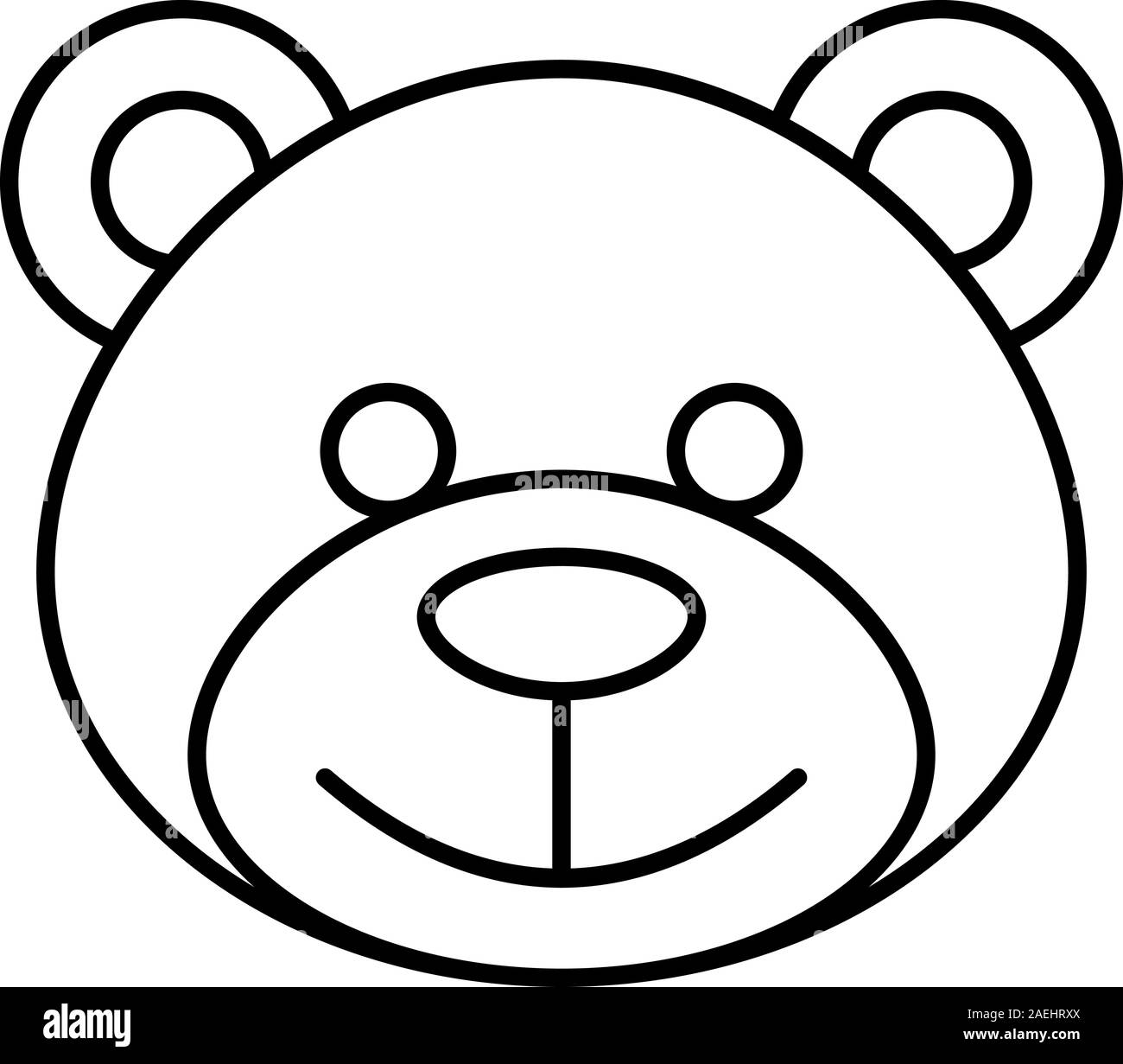 Teddy bear linear icon. Thin line illustration. Contour symbol. Vector isolated outline drawing Stock Vector