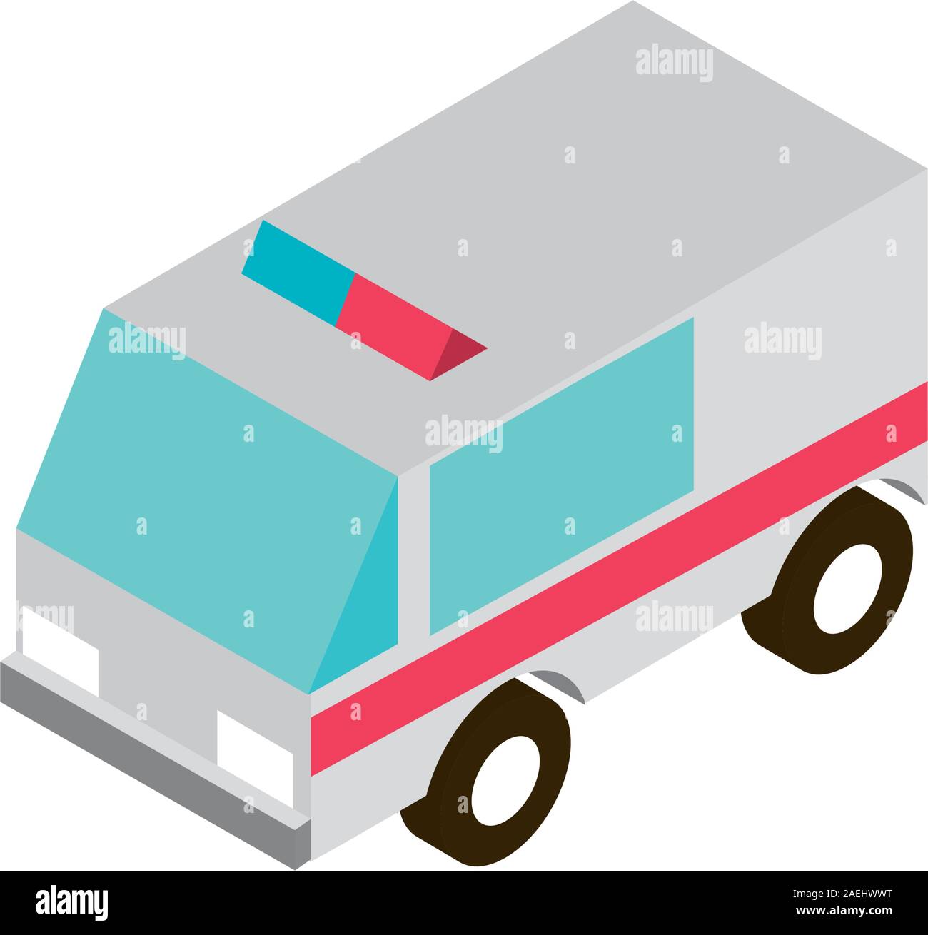 transport ambulance emergency vehicle isometric icon vector ...