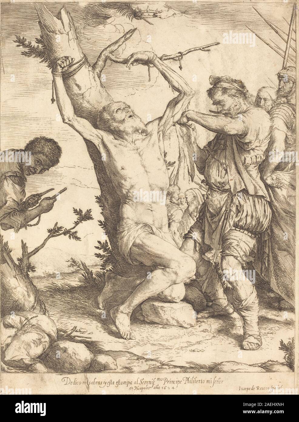 Painting by Jusepe de Ribera from 1624 depicting the martyrdom of Saint ...