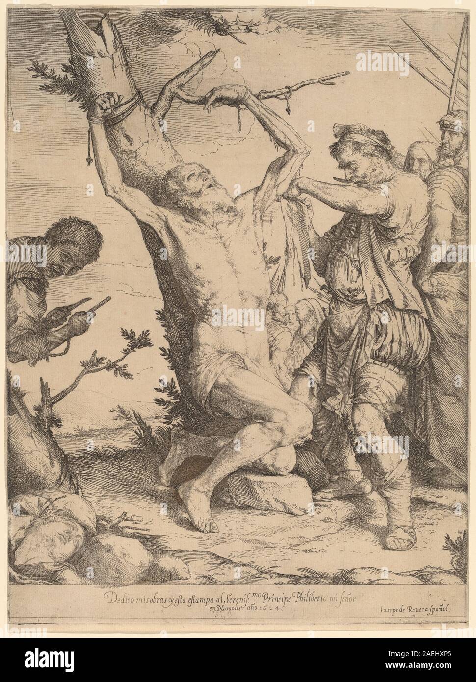 A painting by Jusepe de Ribera from 1624 depicting the martyrdom of ...