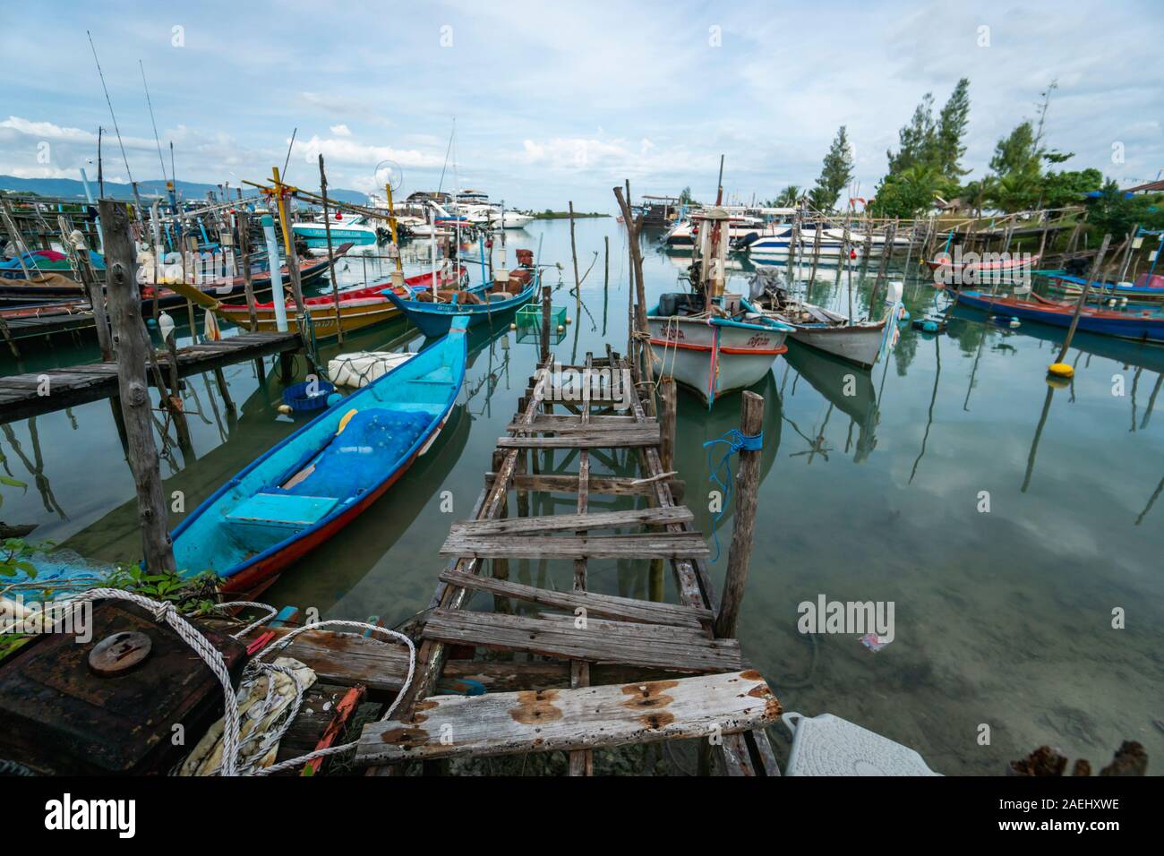 Samui Local Fish Asian fisherman boat docks hi-res stock photography and images - Alamy