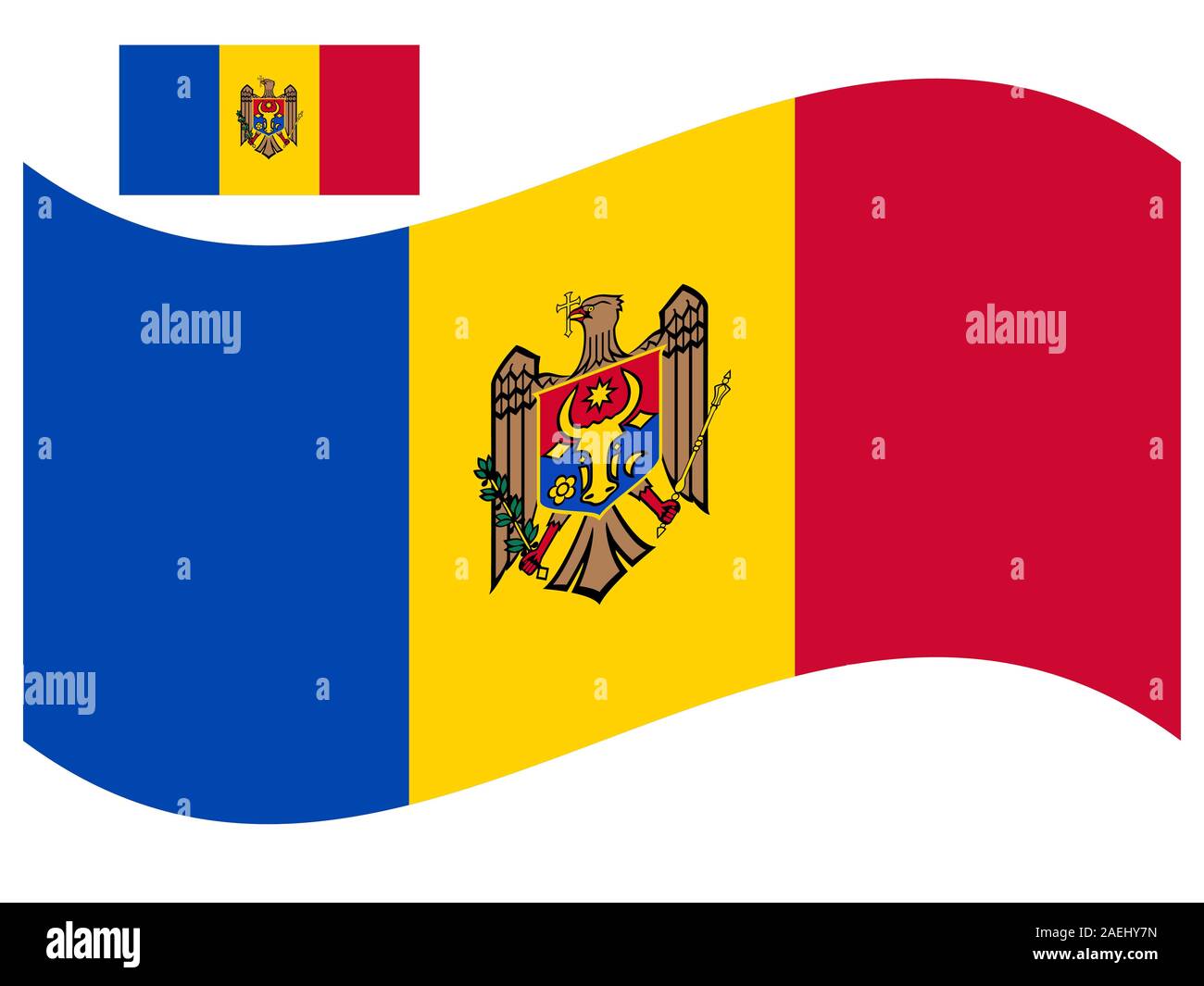 Wave Moldova Flag Vector illustration Eps 10. Stock Vector