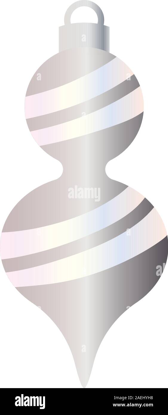 Decorated christmas ball icon Stock Vector