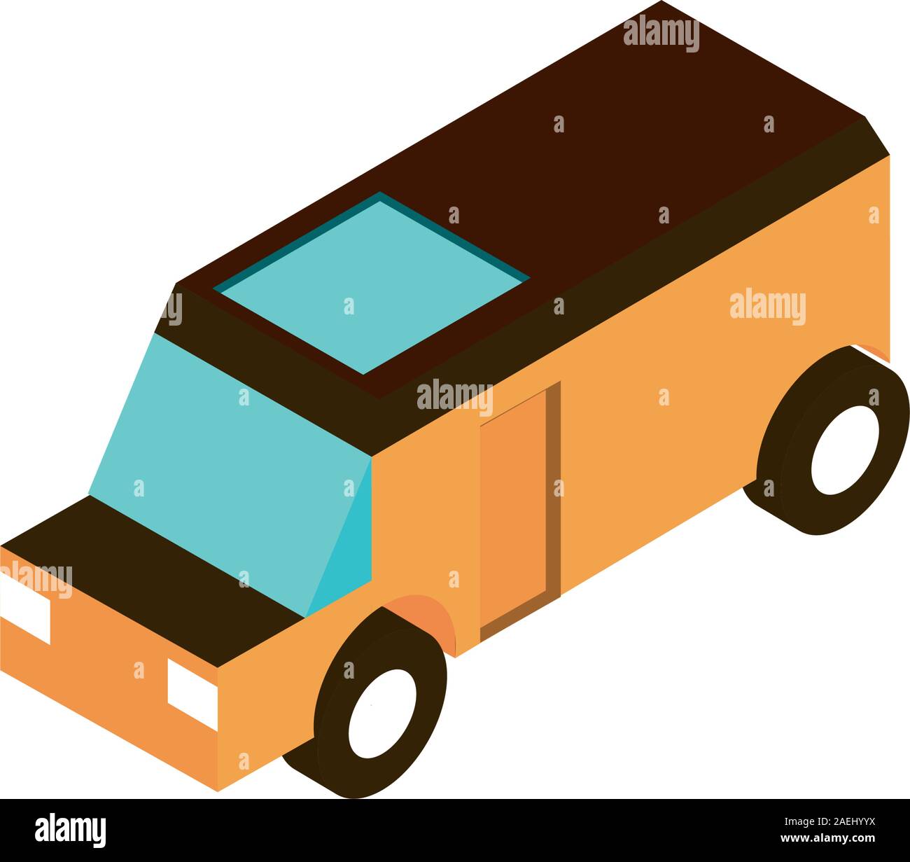 transport commercial truck vehicle isometric icon vector illustration ...