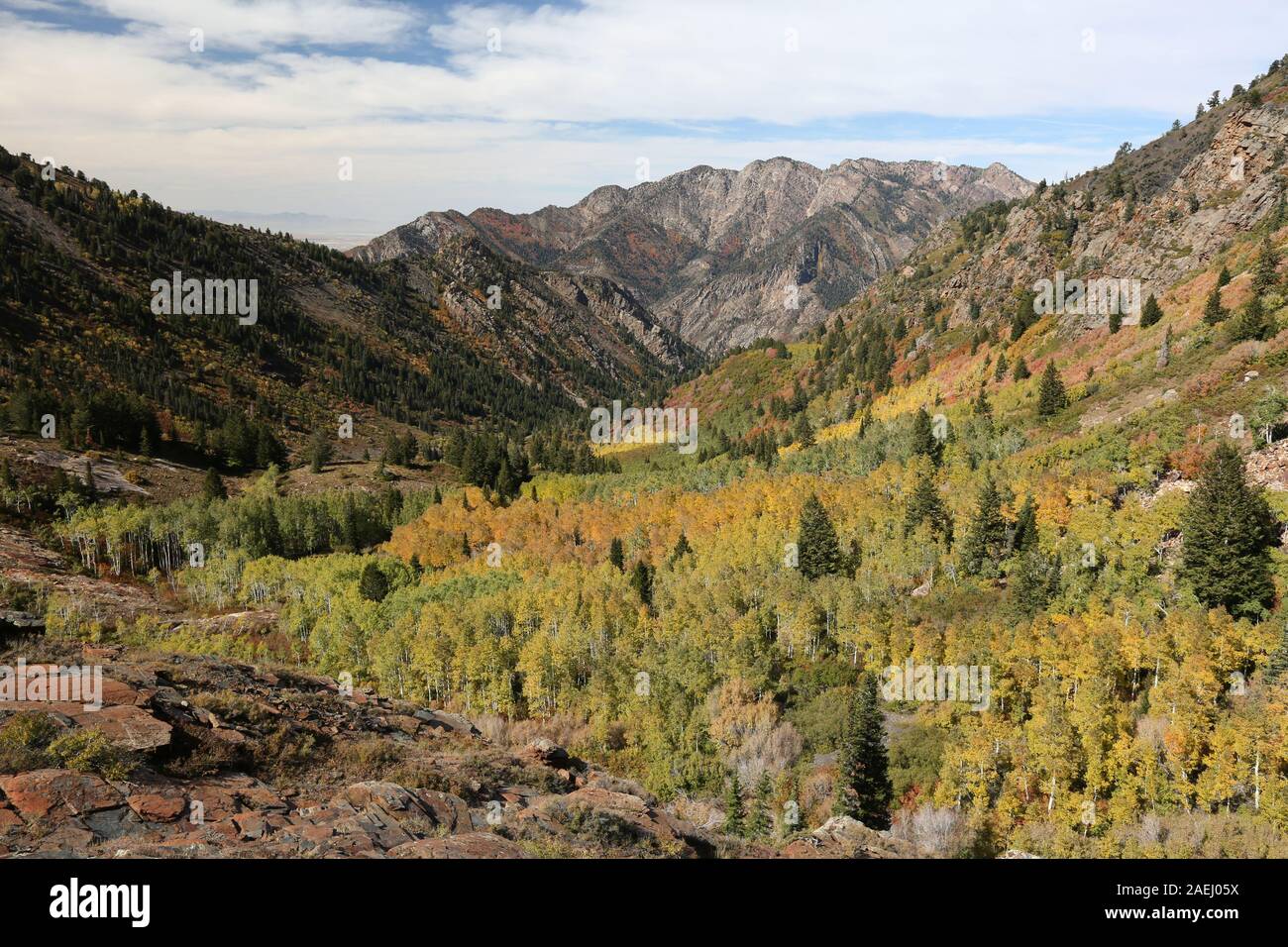 Big Cottonwood Canyon, Lake Blanche trail, Utah Stock Photo
