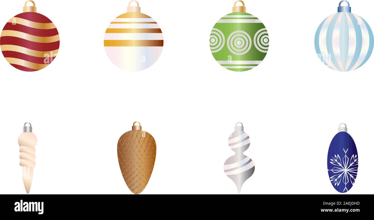 Set of christmas balls Stock Vector