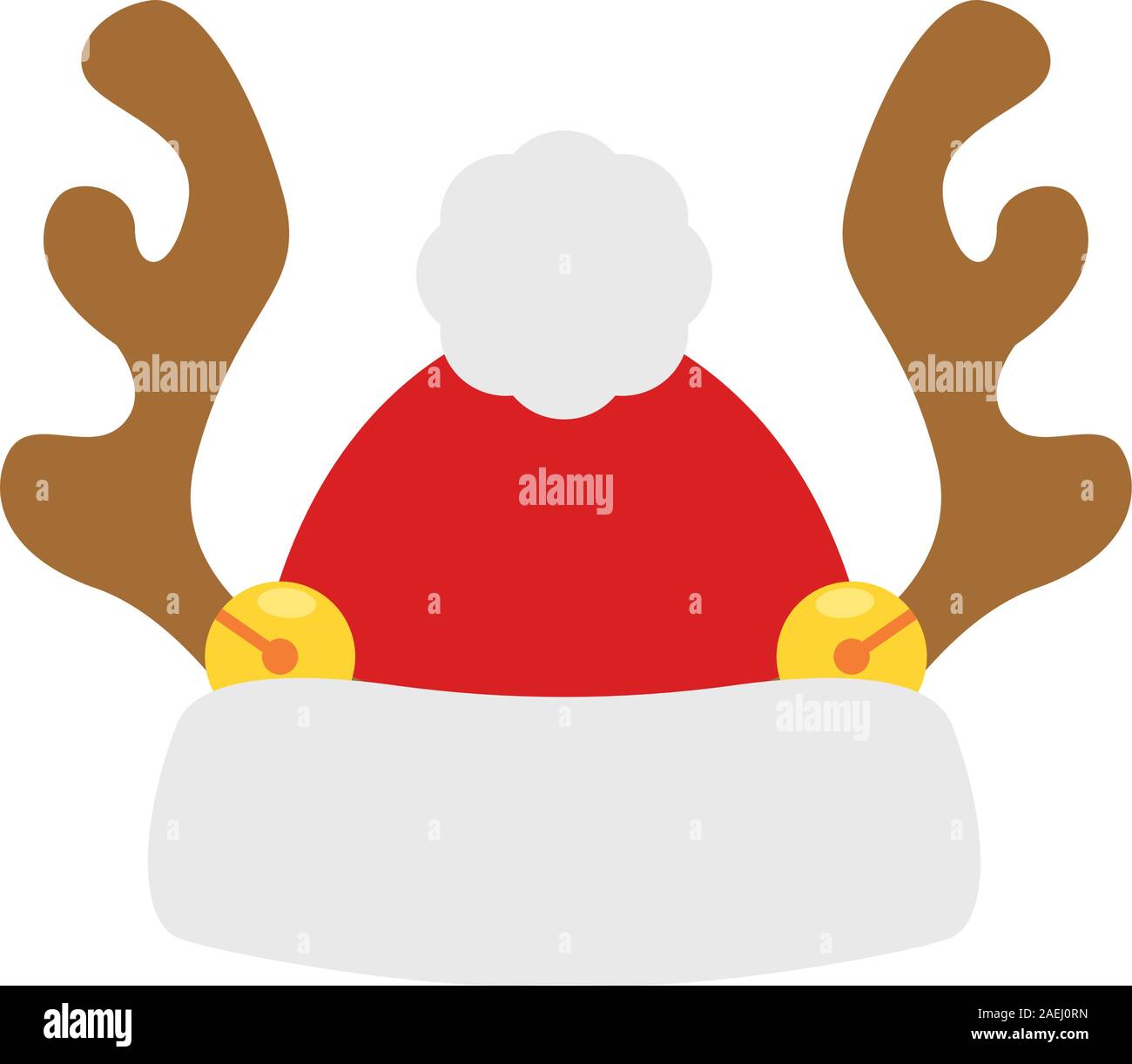 Reindeer antlers christmas hat Stock Vector