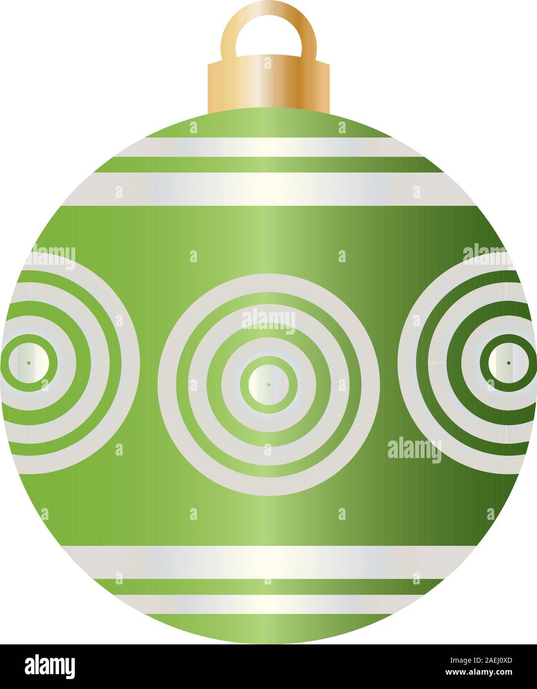 Decorated christmas ball icon Stock Vector