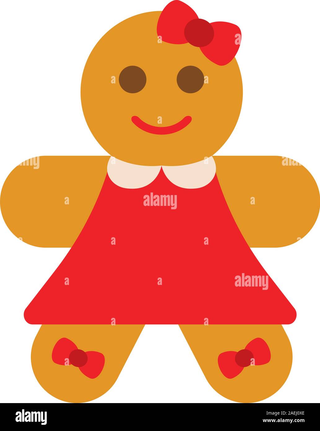 Gingerbread cookie for christmas Stock Vector