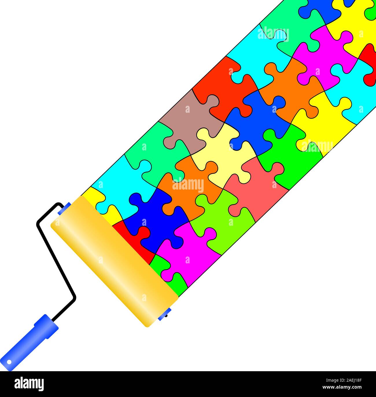 Background Vector Illustration jigsaw puzzle Stock Vector Image & Art ...