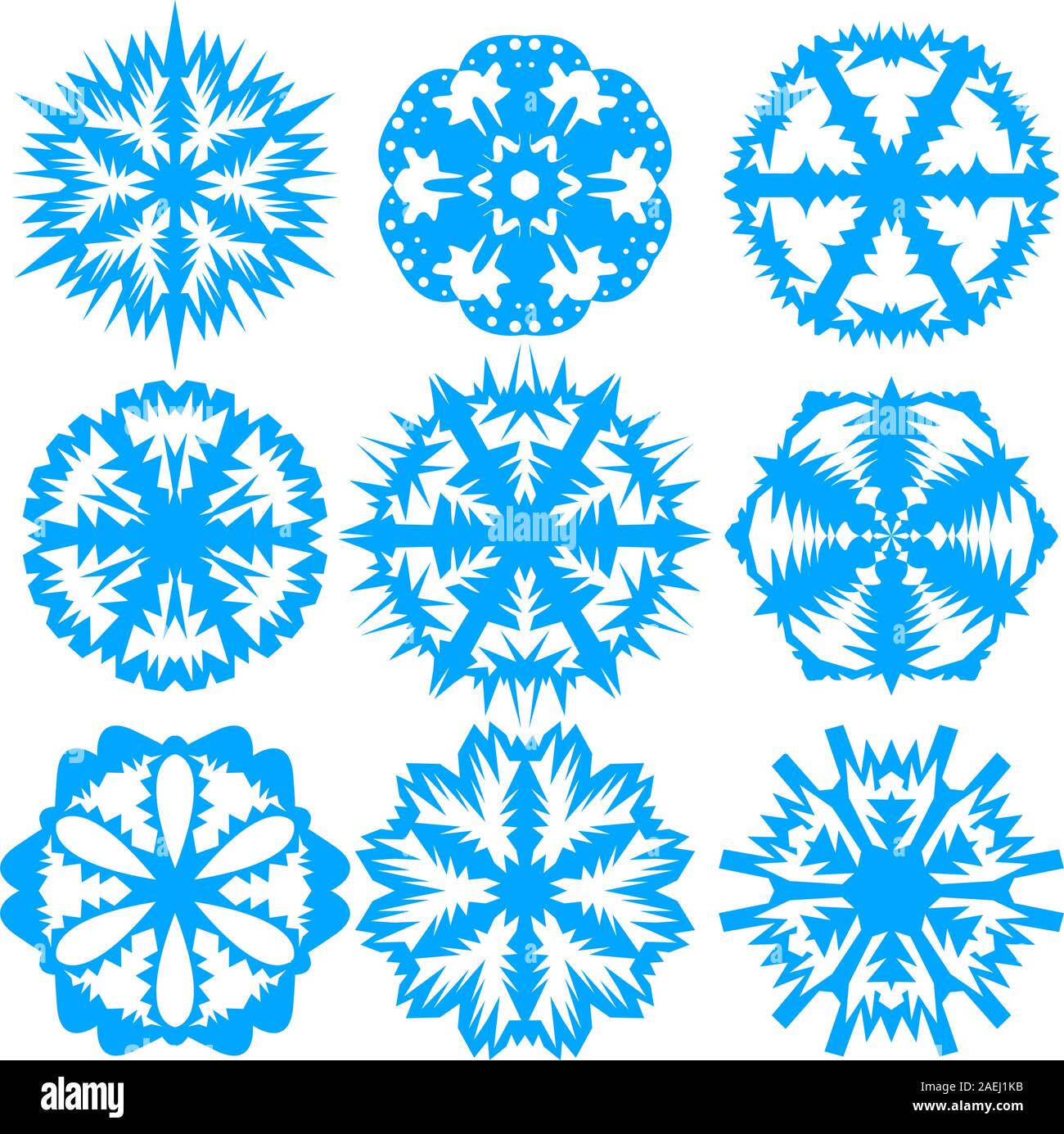 Set of snowflakes, vector illustration Stock Vector Image & Art - Alamy