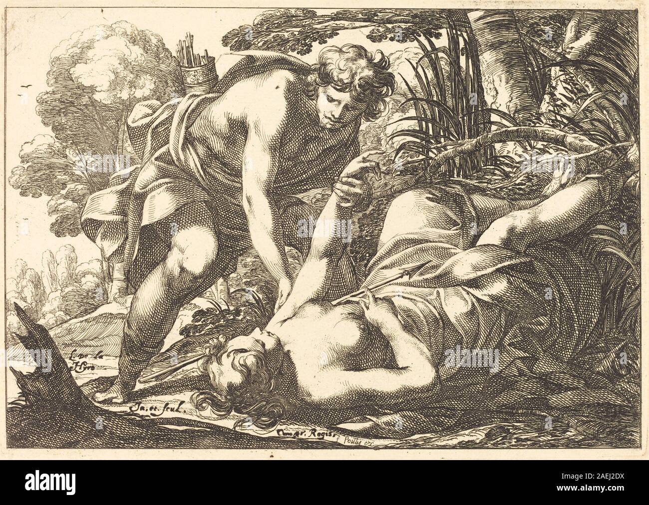 Laurent de La Hyre, Cephalus and Procris, 1626 Cephalus and Procris; 1626date Stock Photo