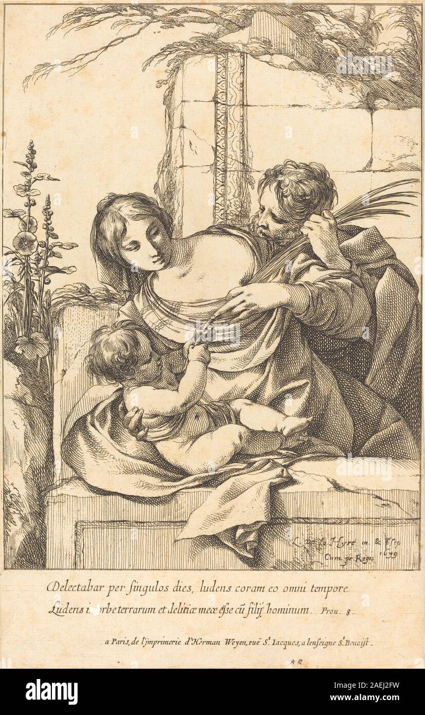Laurent de La Hyre, The Holy Family, 1639 The Holy Family; 1639date Stock Photo