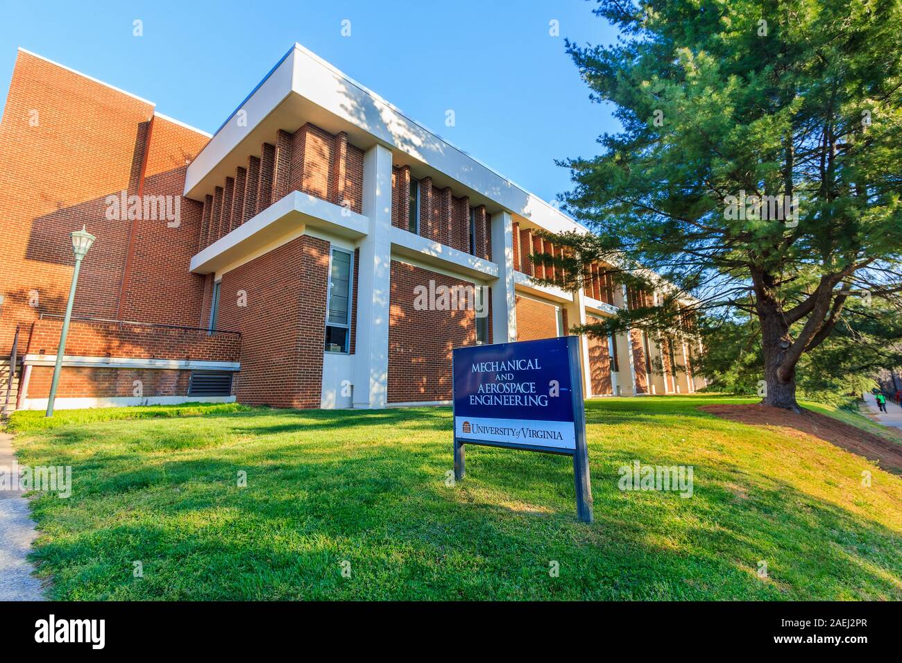 CHARLOTTESVILLE, VA, USA - APRIL 15: Mechanical and Aerospace Engineering Building on April 15, 2016 at the University of Virginia in Charlottesville, Stock Photo