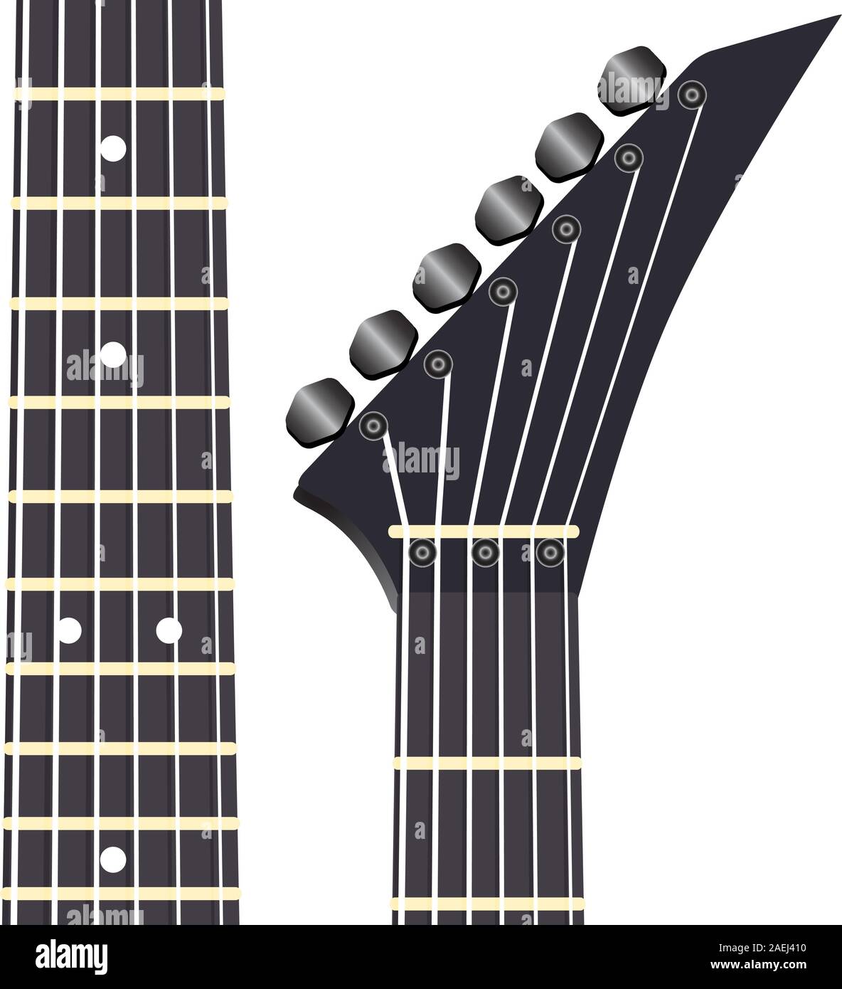 Black electric guitar on a white background Stock Vector Image & Art ...