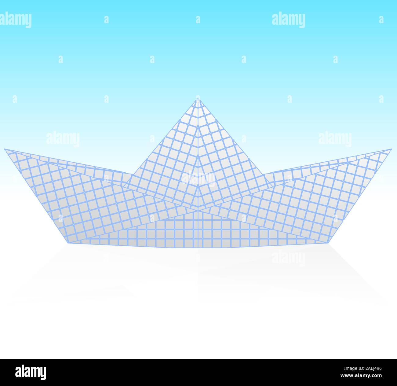 Paper ship origami. vector illustration Stock Vector