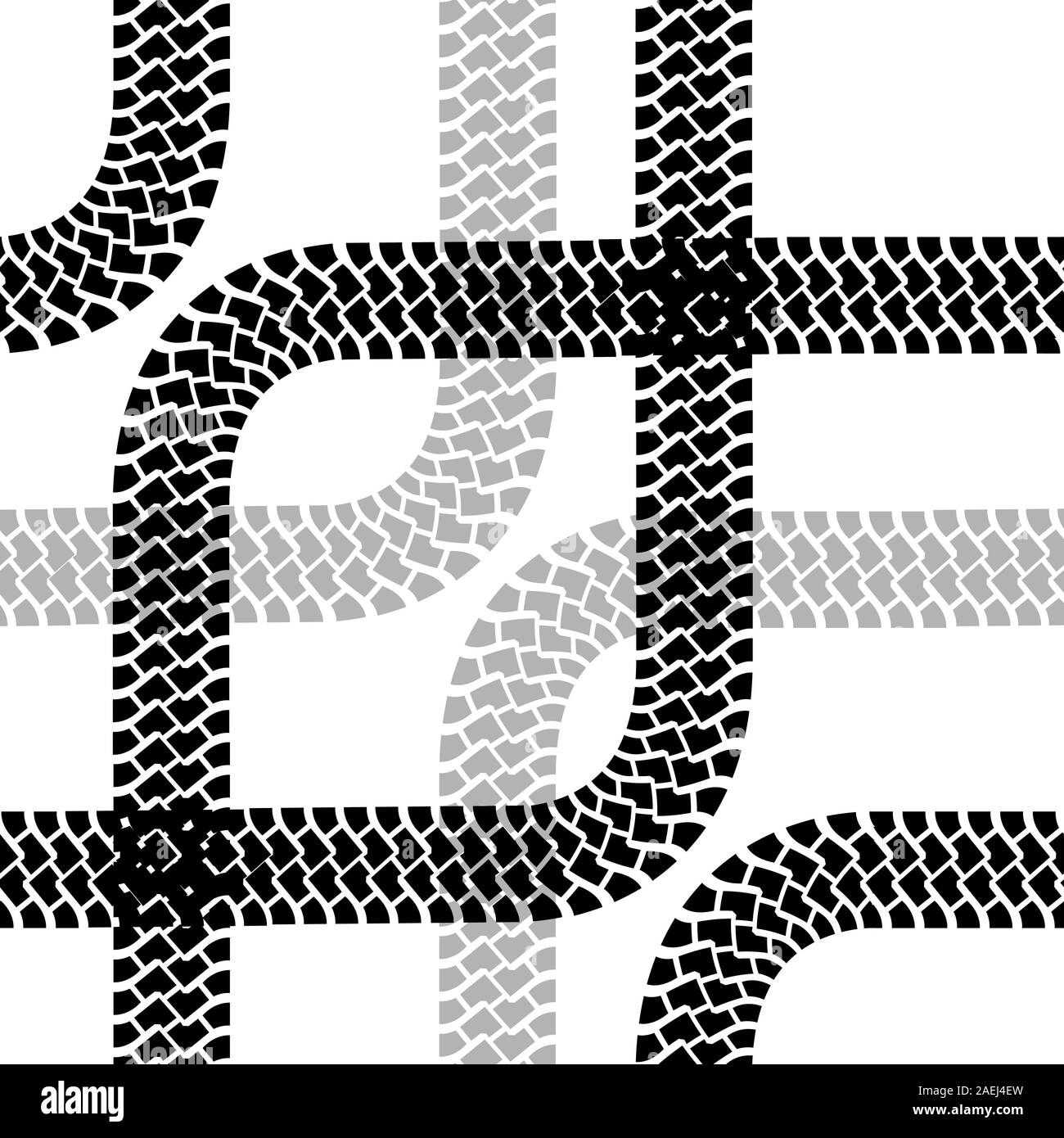 Seamless wallpaper tire tracks pattern illustration vector background Stock Vector