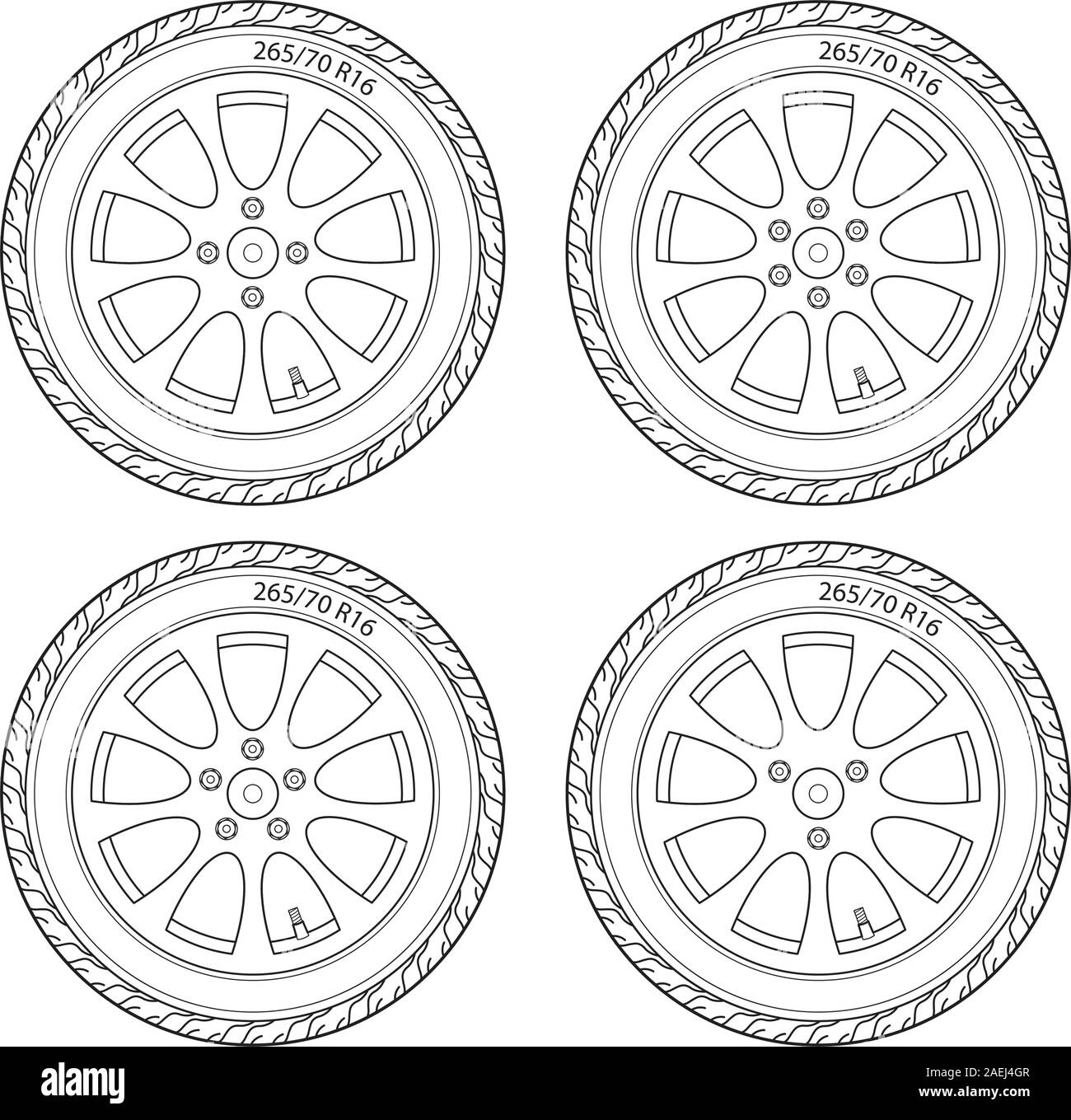 Car Wheel, vector illustration Stock Vector Image &amp; Art - Alamy