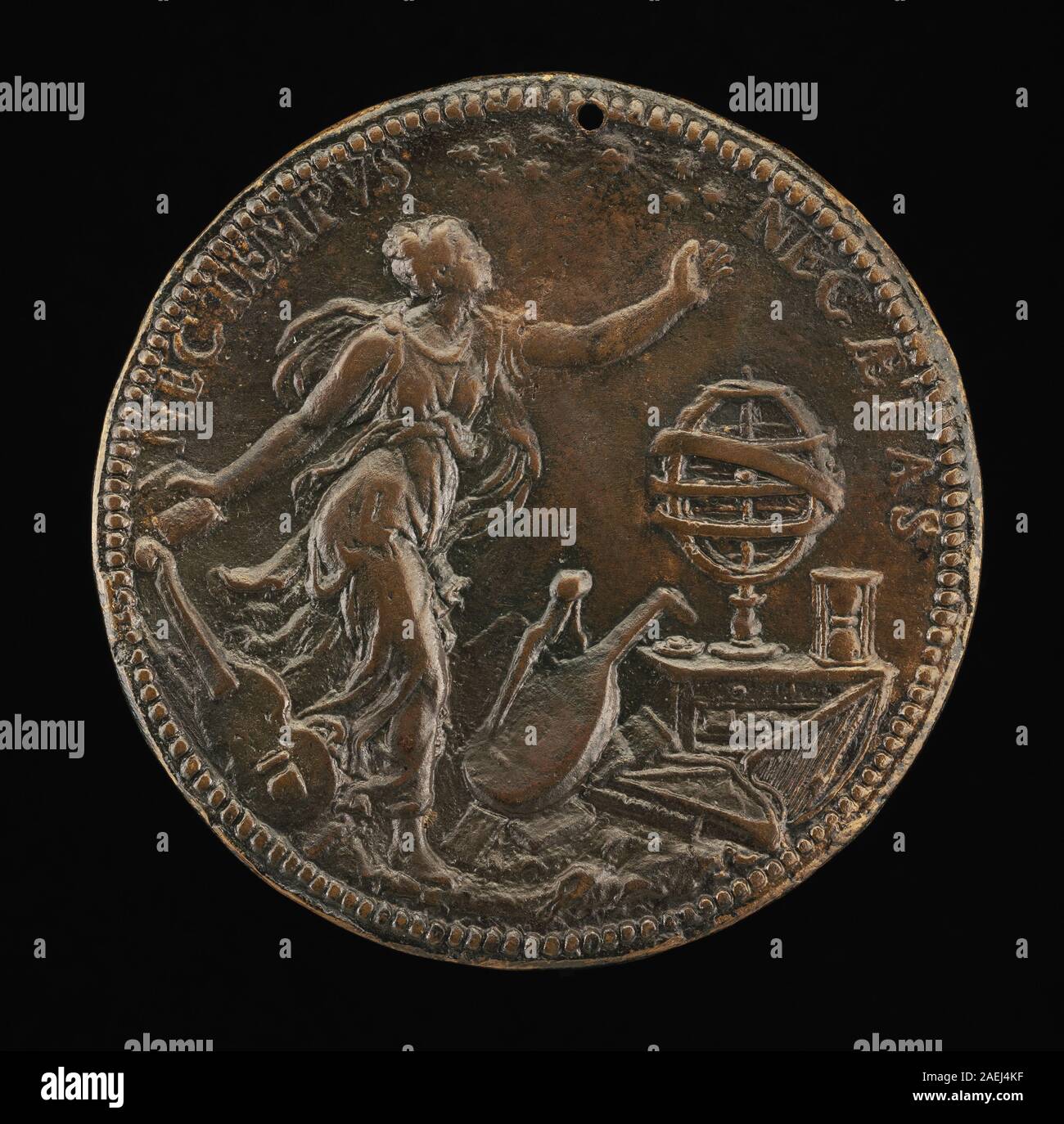 Leone Leoni, Ippolita Looking at a Crown of Stars (reverse) Ippolita Looking at a Crown of Stars [reverse] Stock Photo