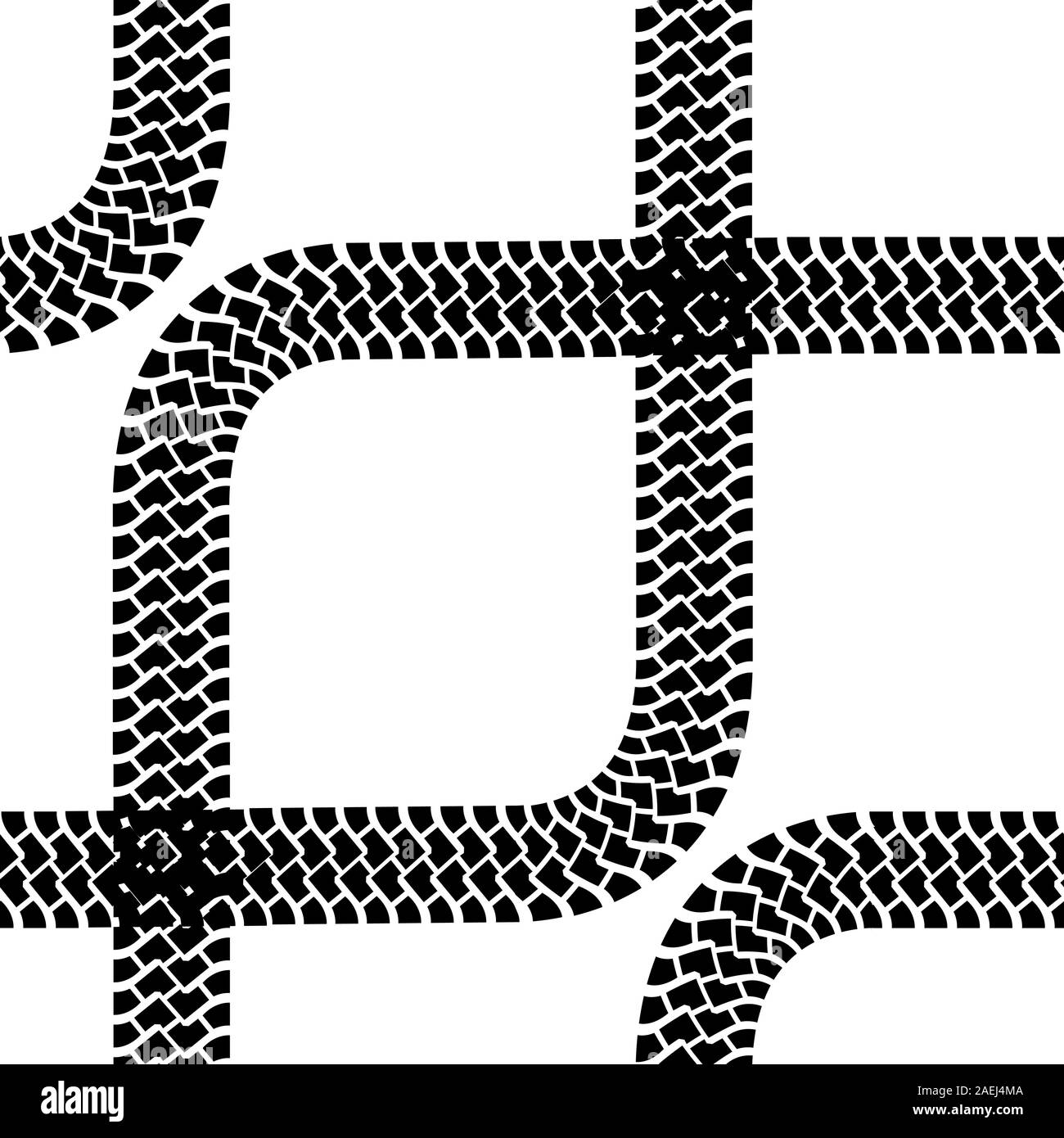 Seamless wallpaper tire tracks pattern illustration vector background Stock Vector