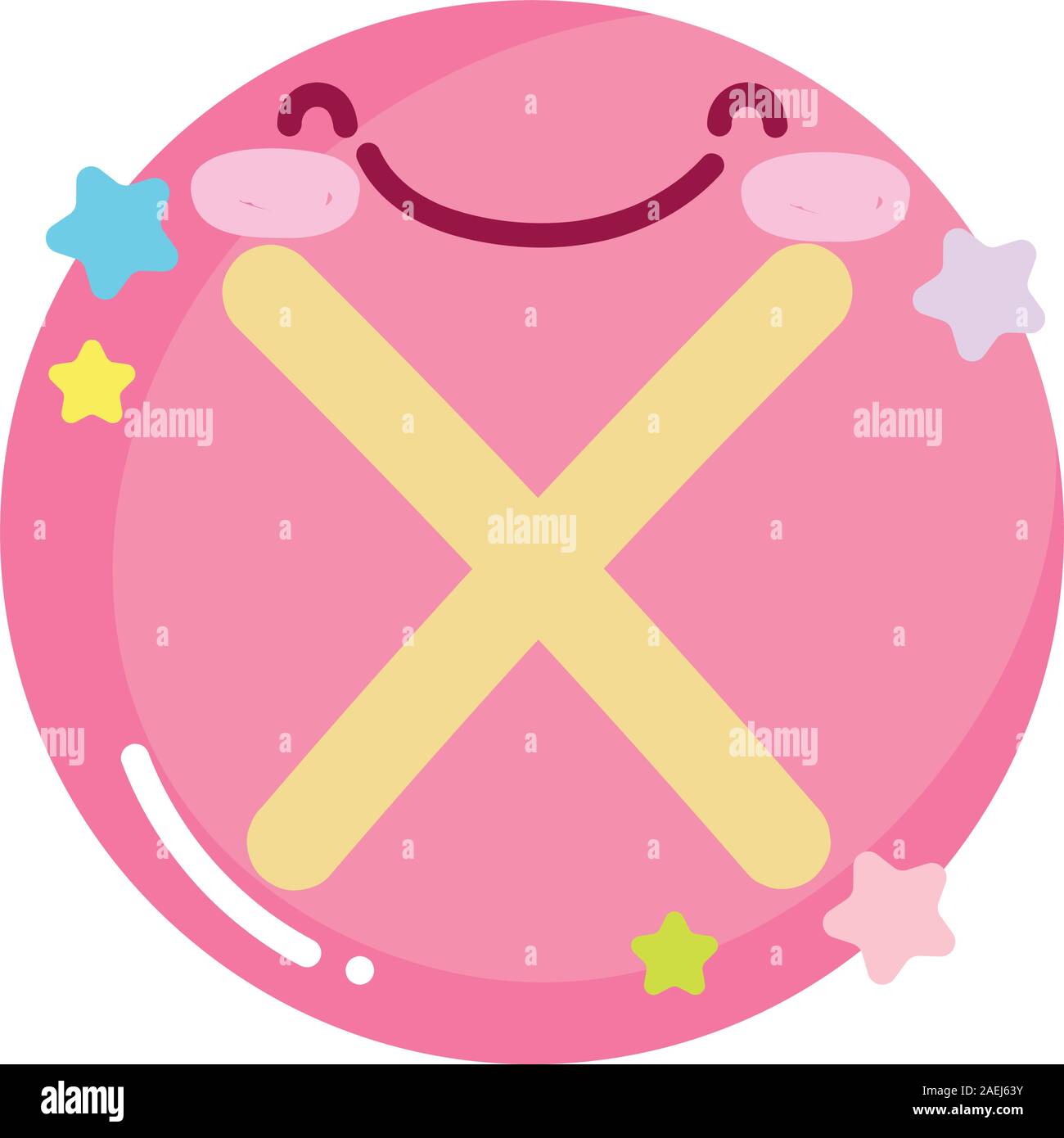 social networks cartoon error button icon vector illustration Stock ...