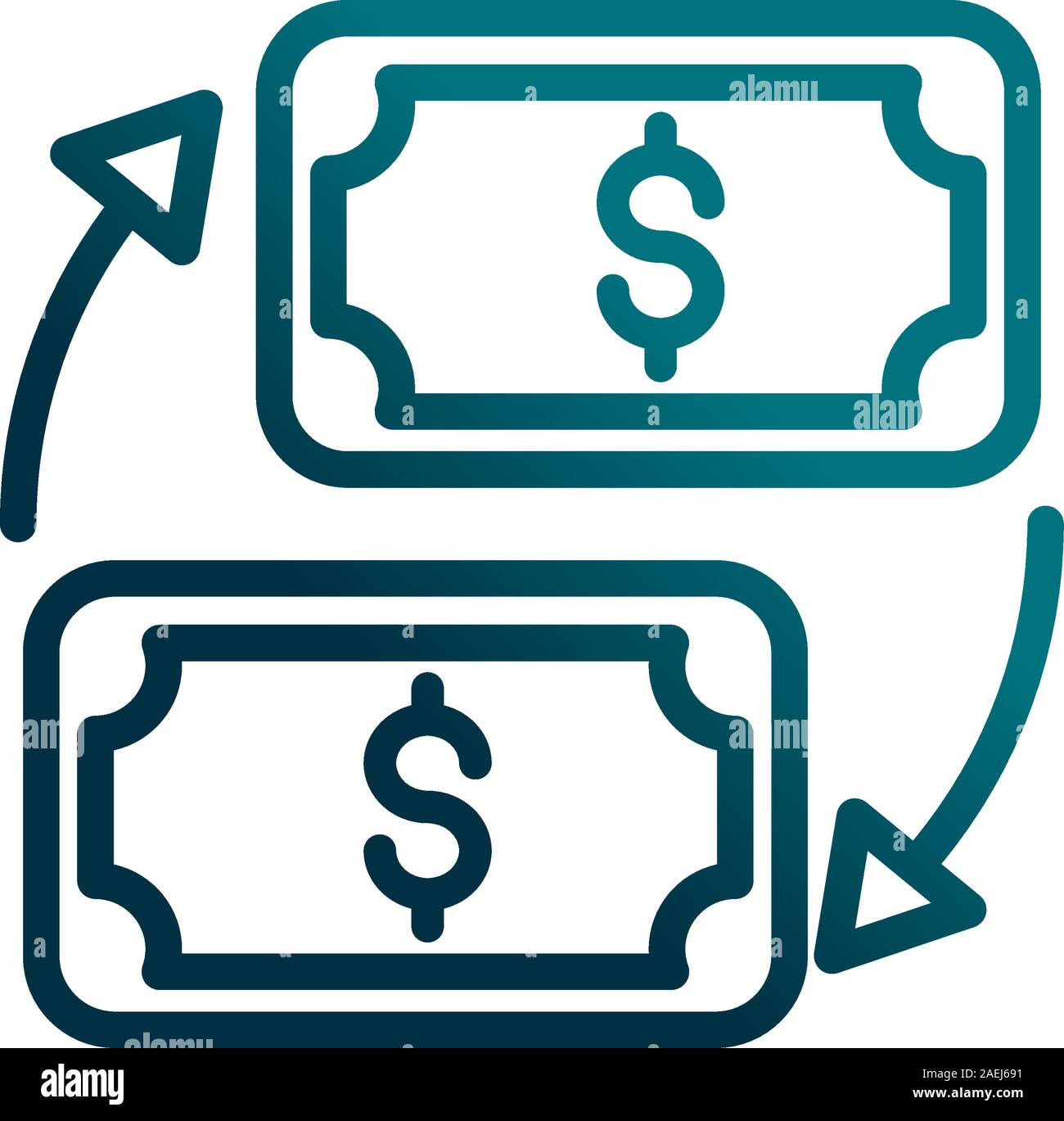 economy business exchange money dollar banknote vector illustration ...