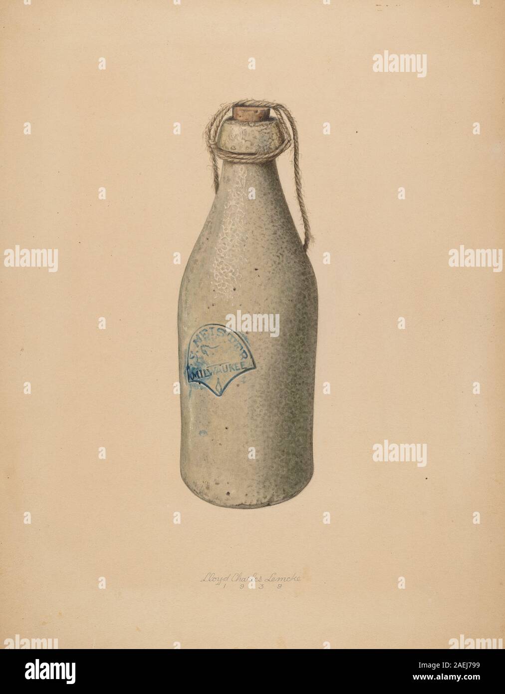 Lloyd Charles Lemcke, Weiss Beer Bottle, 1939 Weiss Beer Bottle; 1939date Stock Photo