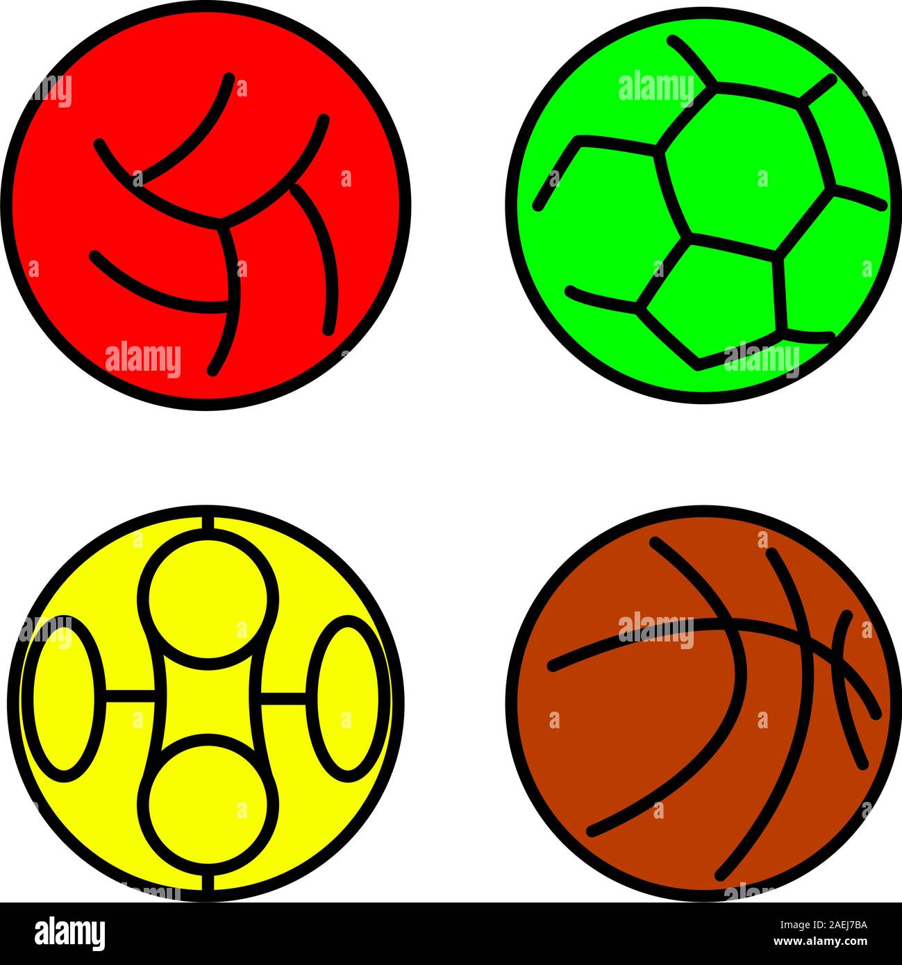 Set sport balls. Vector illustration Stock Vector Image & Art - Alamy
