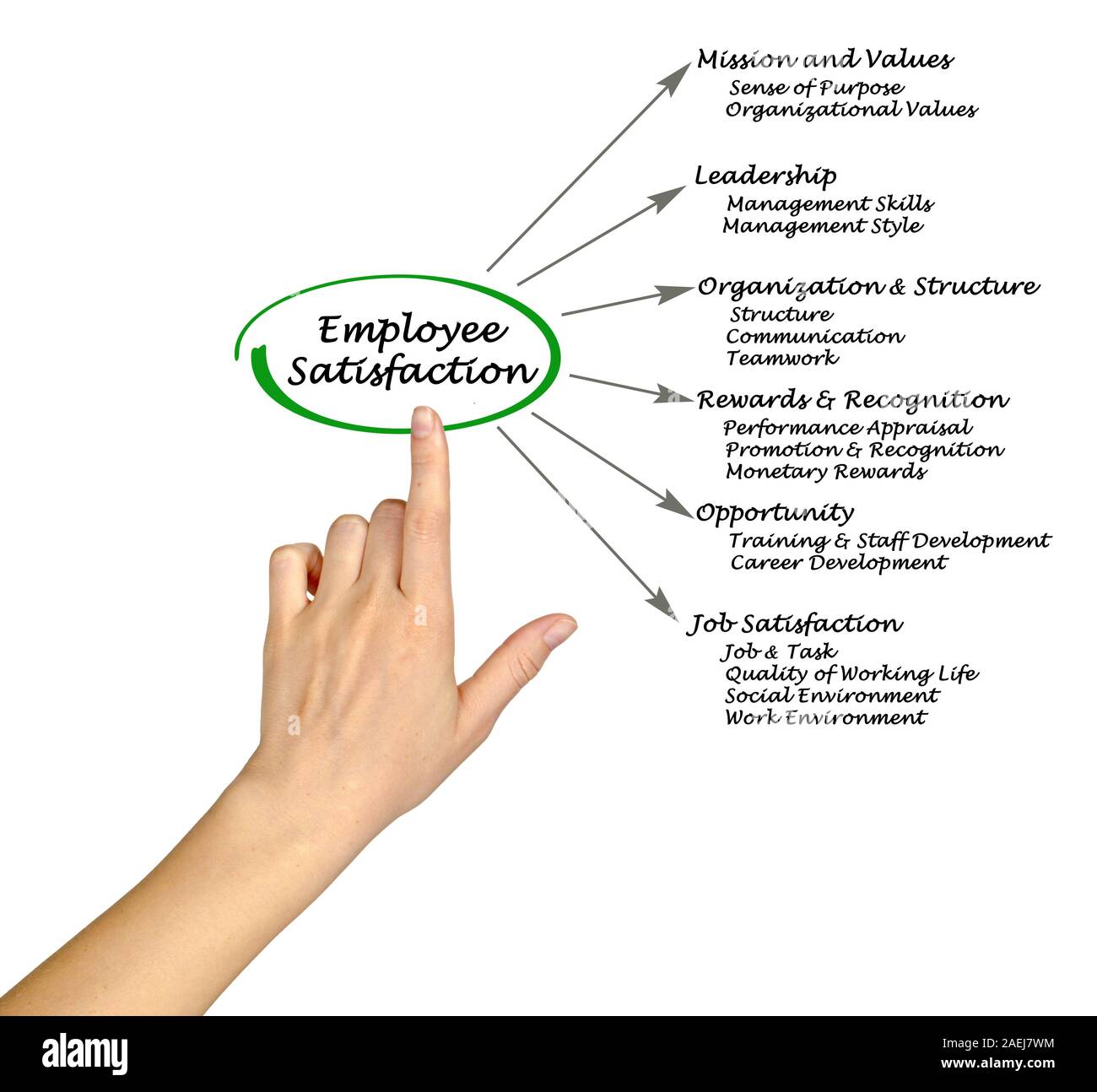 Diagram of Employee Satisfaction Stock Photo Alamy