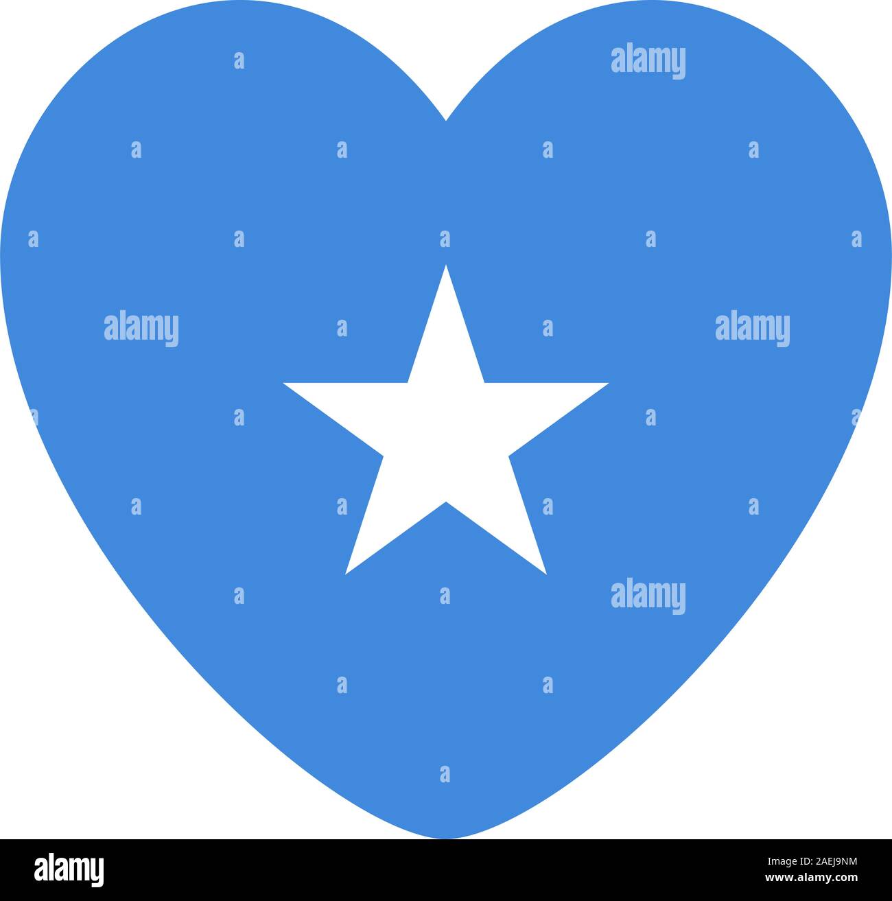 Somalia flag heart shape icon vector illustration graphics design. Stock Vector
