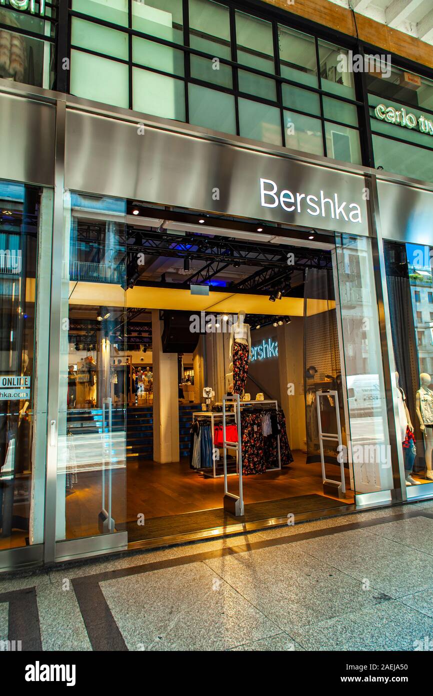 TURIN, ITALY - JUNE 3, 2015: Detail of Bershka store at Turin, Italy. It is  an Spanish fashion company founded at 1998 Stock Photo - Alamy