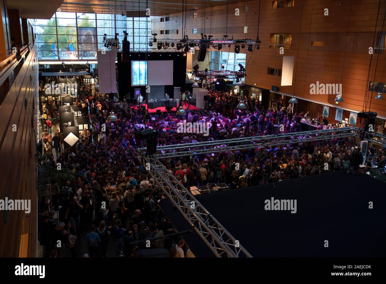 Crowd of people attend a congress Stock Photo - Alamy