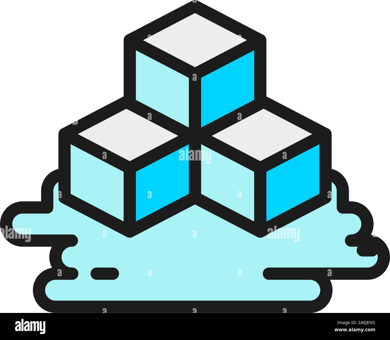 Electric cubes on white background Stock Vector Images - Alamy