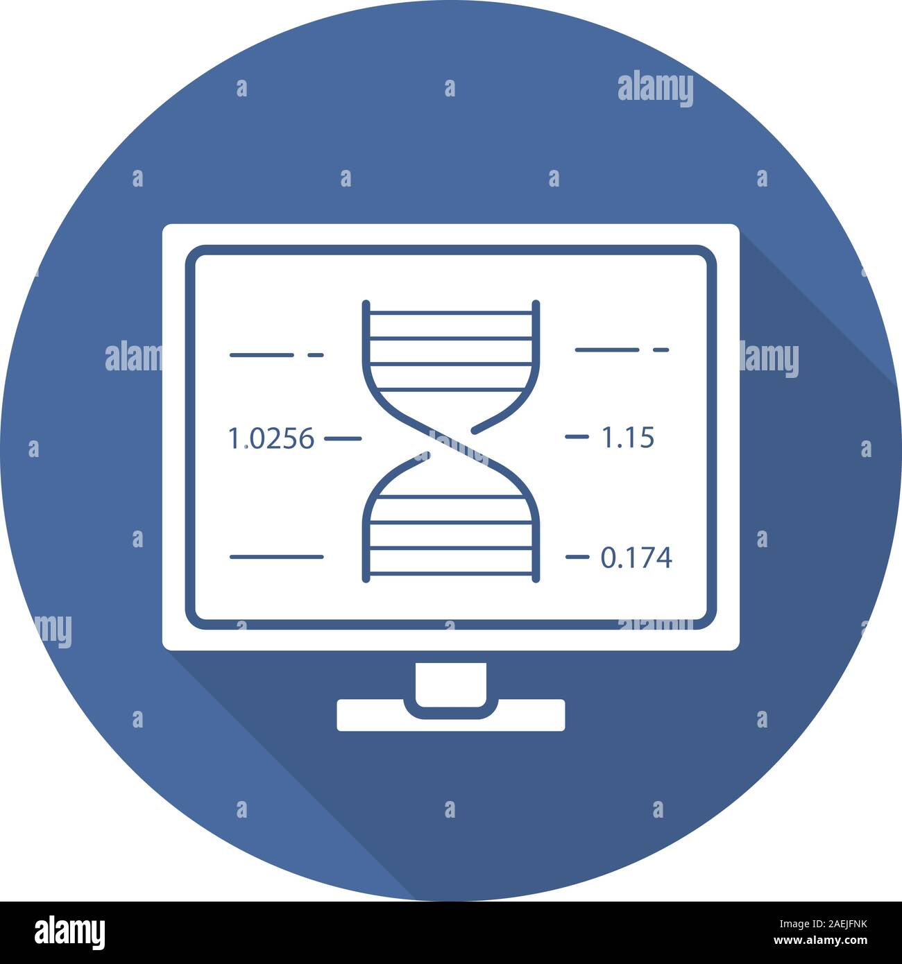 Laboratory computer flat design long shadow glyph icon. Science project ...
