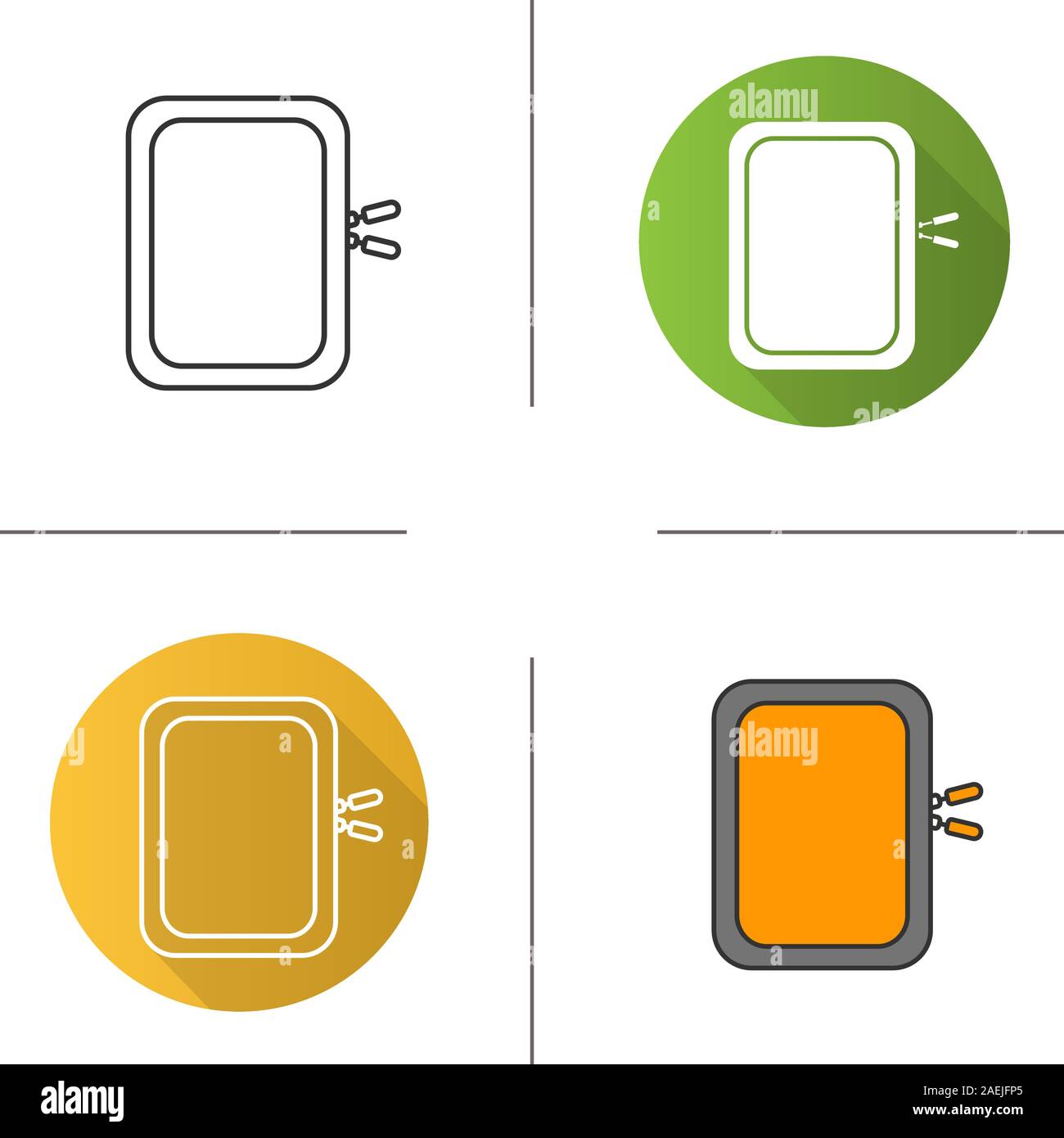 Gadget protective case icon. Flat design, linear and color styles. Isolated vector illustrations Stock Vector