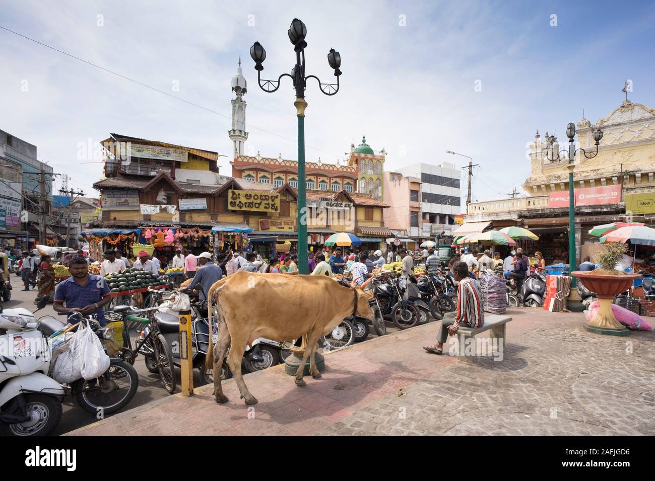 Mysore town center, Karnataka, India Stock Photo