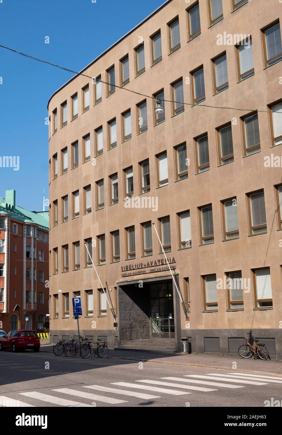 Art Nouveau facade of the Sibelius Academy in Helsinki, Finland, Scandinavia, Europe Stock Photo