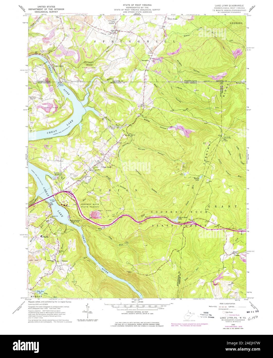 PA Lake Lynn 171009 1960 24000 Stock Photo Alamy