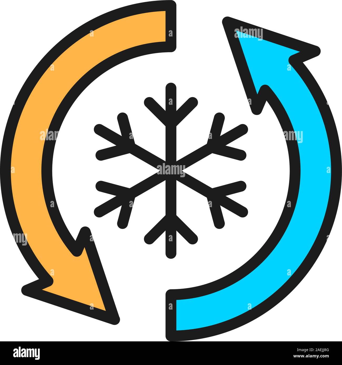 Low frost, no frost, freezing flat color line icon Stock Vector Image & Art Alamy